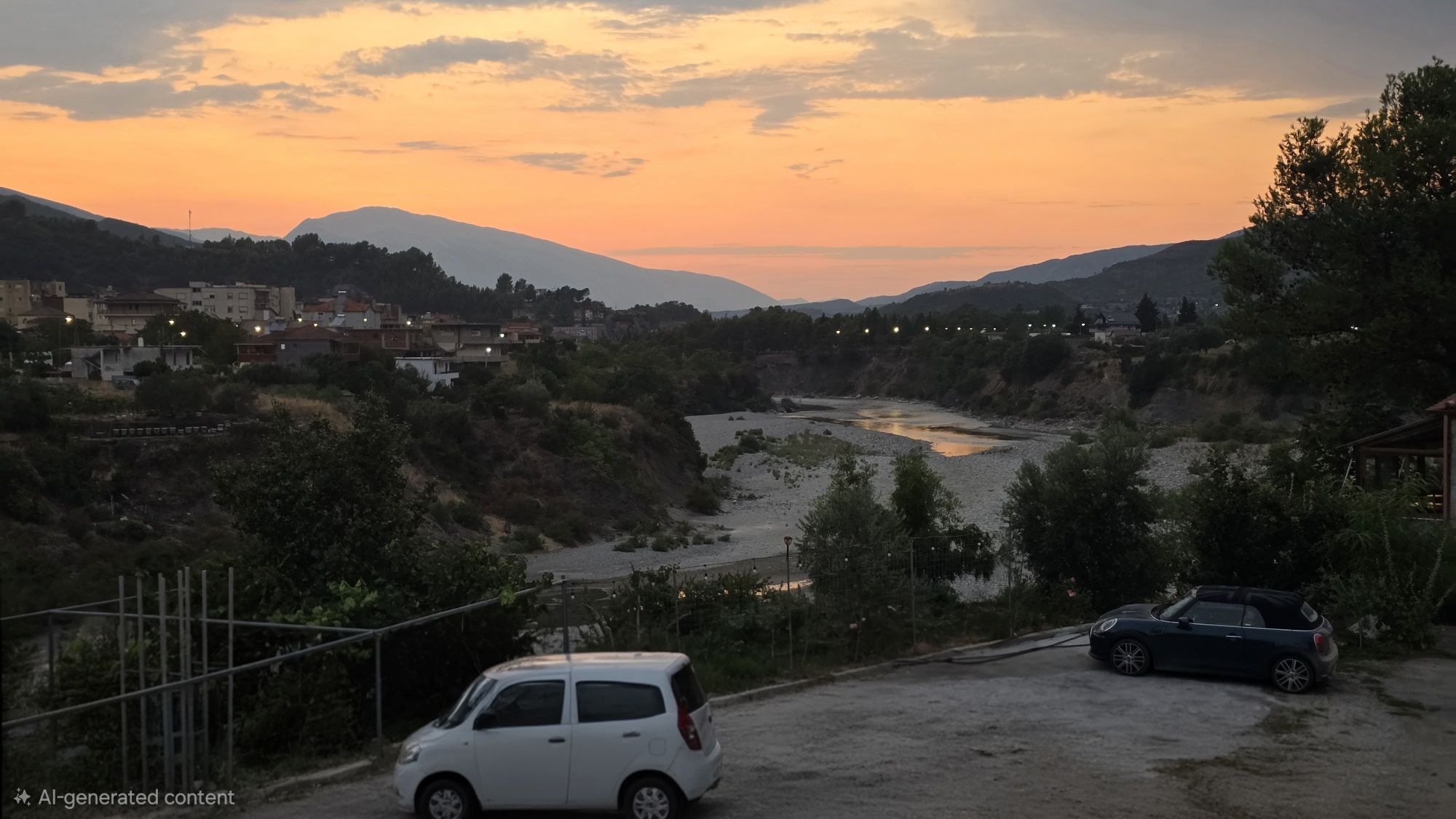 Abendstimmung in Përmet